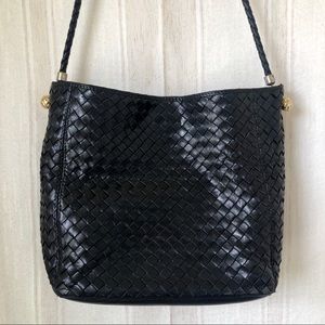 BOTTEGA VENETA Black Intrecciato Hobo Purse